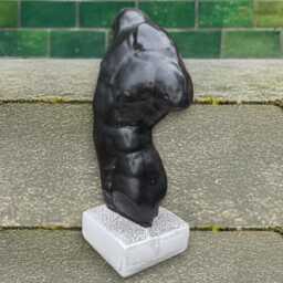 Concrete Male Body Sculpture Stone Statue Handcrafted Anatomical Figurine Garden Ornament Modern Home Decor Patio Decoration Gift - thumbnail 2