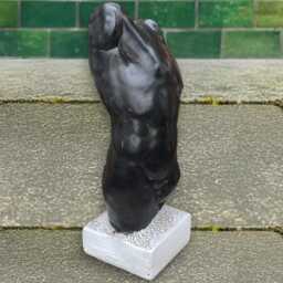 Concrete Male Body Sculpture Stone Statue Handcrafted Anatomical Figurine Garden Ornament Modern Home Decor Patio Decoration Gift - thumbnail 4