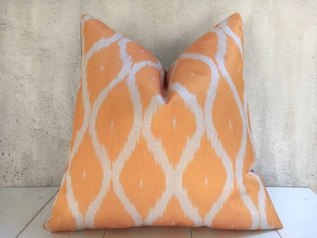 Handwoven Silk Ikat Pillow Cover - 24x24 - image 1