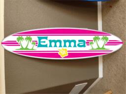 Custom Surfboard Wall Hanging Hawaiian Beach Decor - 48 Inch - thumbnail 1