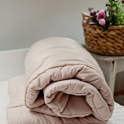 Handmade Wool Comforter Full Size Pastel Pink Duvet Insert - Us Duty Paid - thumbnail 3