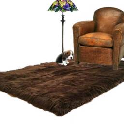 Plush Faux Fur Area Rug - Shaggy Sheepskin Pelt, Handmade in Usa - thumbnail 3