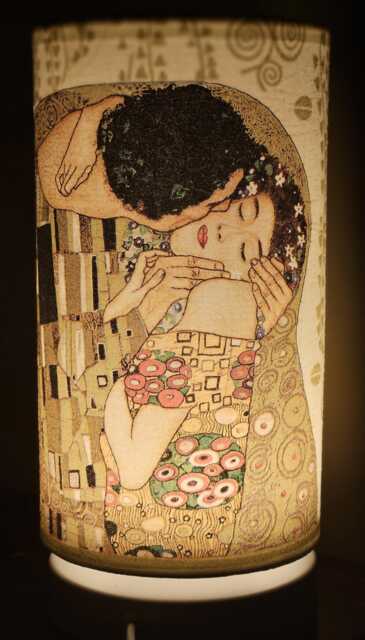 Klimt The Kiss Usb Small Table Lamp Design Home Decor Bedside Night Light Gift - image 1