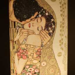 Klimt The Kiss Usb Small Table Lamp Design Home Decor Bedside Night Light Gift - thumbnail 2
