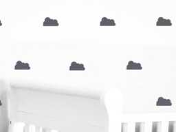 Clouds Gray Wall Decals Decor Stickers Nursery Baby Sky Pattern Modern & Scandinavian - thumbnail 1
