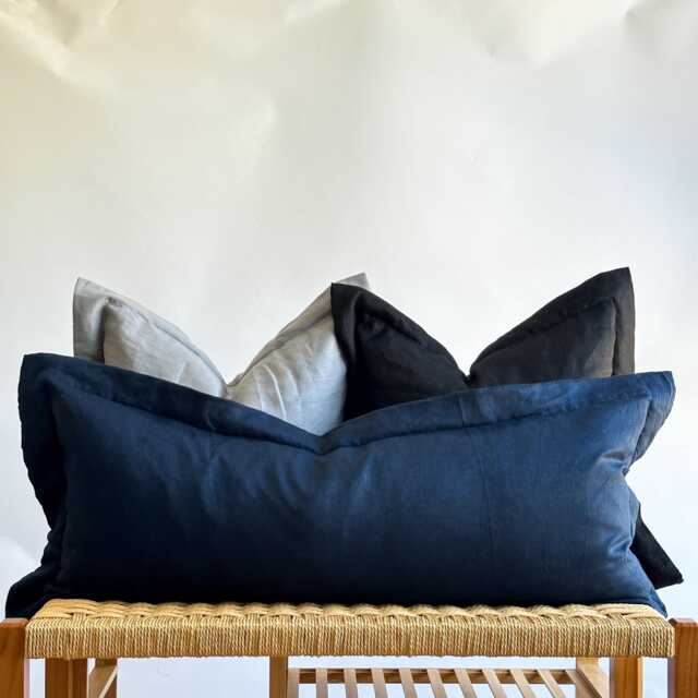 Neutral Boho Pillow Cover Set Textured Linen, Handmade - image 1