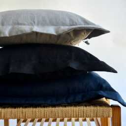 Neutral Boho Pillow Cover Set Textured Linen, Handmade - thumbnail 3
