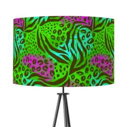 Tropical Leaves Animal Print Green Lamp Shade 25cm 30cm 35cm 40cm 45cm Botanical Exotic Palms Drum Lampshade Table Ceiling Pendant
