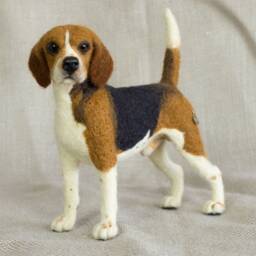 Made To Order Needle Felted Dog Custom Needle Felted Animal Sculpture - thumbnail 4