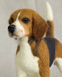 Made To Order Needle Felted Dog Custom Needle Felted Animal Sculpture - thumbnail 1