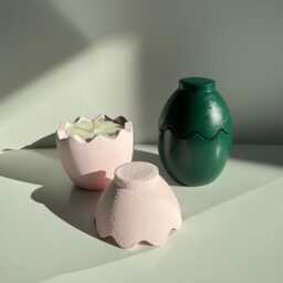 Egg Holder Candle - Easter Egg Decoration Gift Concrete Candles Cement Holders Table Decor - thumbnail 3