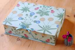 William Morris Box File Handmade A4 Office Storage, Daisy Design