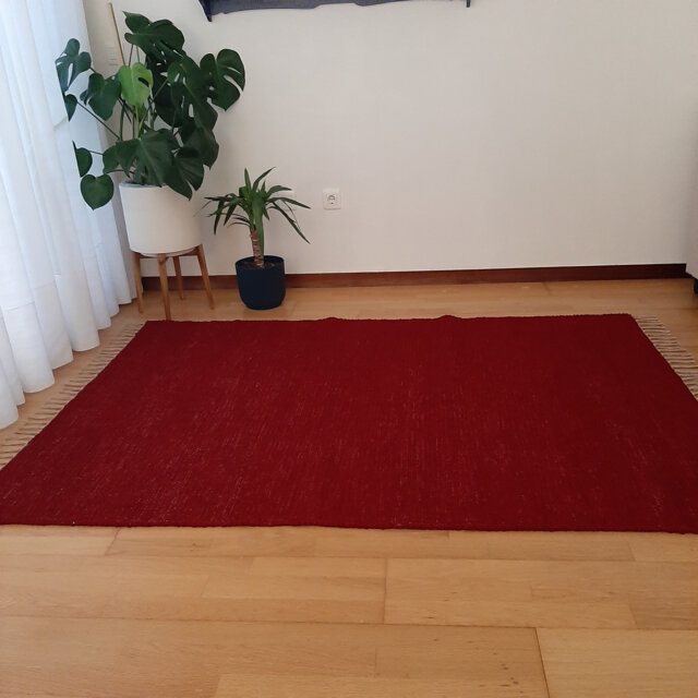 Large Red Wine Rug/Area Scandinavian Soft Room Living Hallway Bedroom Rustic Home Decor - image 1