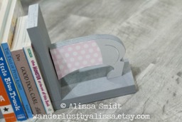 Dachshund Custom Wood Bookends, Doxie Bookends - Dog Bookends, Grey, Pink, Puppy, Wiener Dog - thumbnail 1