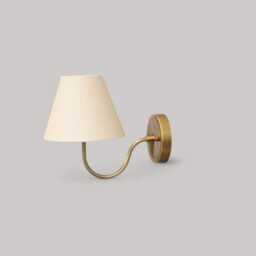 Mid Century Brass Wall Lamp Handmade Vintage Style Light - thumbnail 3