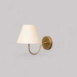 Mid Century Brass Wall Lamp Handmade Vintage Style Light - thumbnail 1