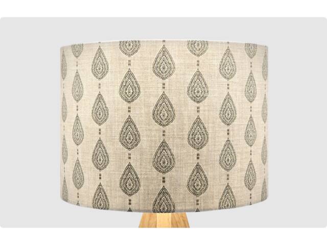 Beige Brown Raindrop Lampshade, Table Floor Lamp/Ceiling Pendant Small Medium Large 15cm 20cm 25cm 30cm 35cm 40cm Fabric Drum Light Shade - image 1