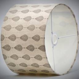 Beige Brown Raindrop Lampshade, Table Floor Lamp/Ceiling Pendant Small Medium Large 15cm 20cm 25cm 30cm 35cm 40cm Fabric Drum Light Shade - thumbnail 3