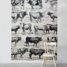 Cows Ilustration- Wall Tapestry - Tapestry Hangings Wanderlust Bohemian Home Decor Dorm T#93 - thumbnail 2
