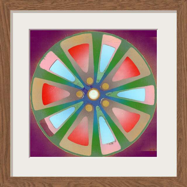 Power Wheel 5 Urban Mandala Wall Painting Inspired By Los Angeles. Bright Joyful Harmonious Abstract Decor. Geometric Cyclic Healing Visual - image 1