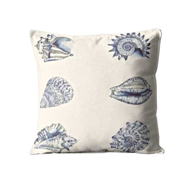 Harlequin, Kabibi, Indigo Blue & White, Coastal Linen Viscose Mix Cushion Cover, Seaside Throw Pillow Home Decor - image 1