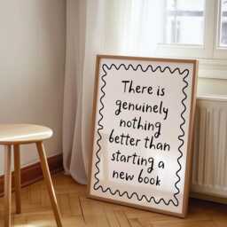 Nothing Better Than A New Book Print - Reading Wall Art, Club Print, Art Decor, Cute Gift For Lovers - thumbnail 3