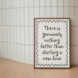 Nothing Better Than A New Book Print - Reading Wall Art, Club Print, Art Decor, Cute Gift For Lovers - thumbnail 2