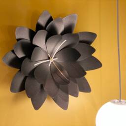 Lotus Flower Wall Clock, Modern Metal Art, Silent Movement - thumbnail 2