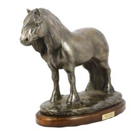 Fell Ponny - Stallion, Horse Wooden Base Statue, Limited Edition, Artdog - thumbnail 2
