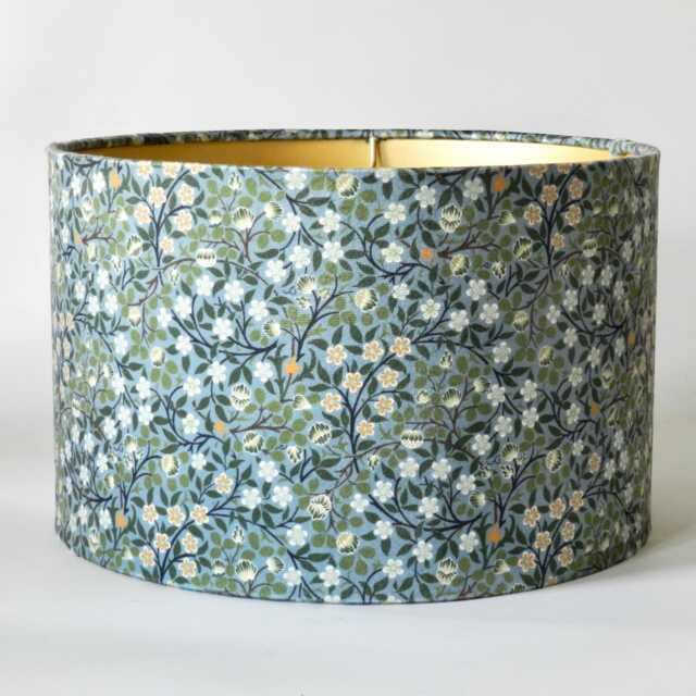 William Morris Velvet Lampshade Clover Floral Print, Gold Lining - image 1
