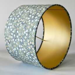William Morris Velvet Lampshade Clover Floral Print, Gold Lining - thumbnail 2