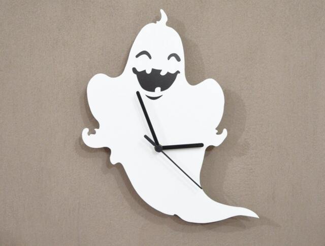 Halloween Cute Ghost Silhouette - Wall Clock - image 1