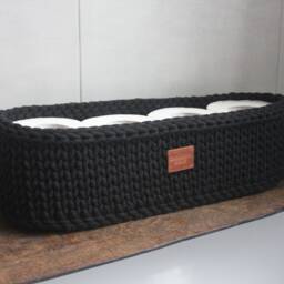 A Freestanding Toilet Paper Holder Storage Basket Farmhouse Extra Roll - thumbnail 4