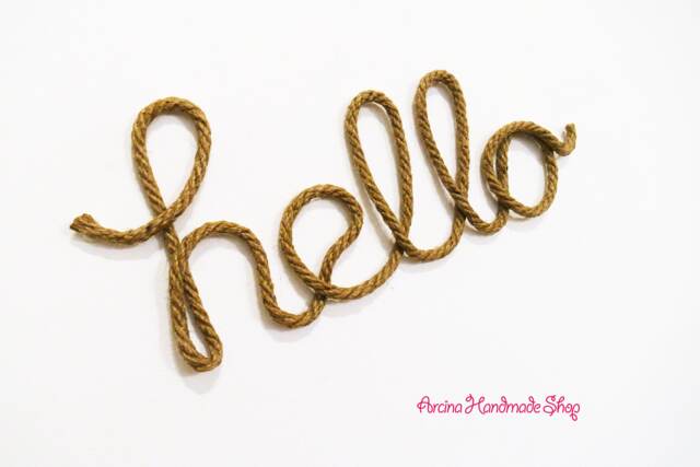 Rope Hello Wall Sign Rustic Welcome Decor - image 1