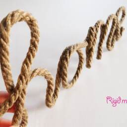 Rope Hello Wall Sign Rustic Welcome Decor - thumbnail 3