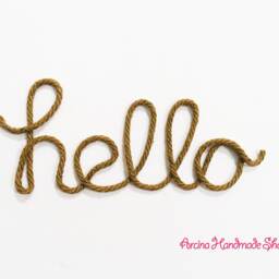 Rope Hello Wall Sign Rustic Welcome Decor - thumbnail 4