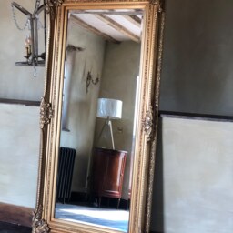 statement Antique Gold Large Swept Gilt Ornate French Over Mantle Full Length Leaner Dress Wall Mirror 6 Ft X 3 - thumbnail 3