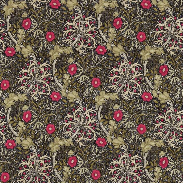 Morris & Co Seaweed Door Curtain Ebony