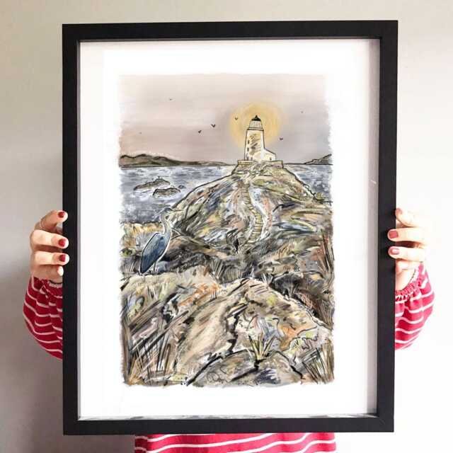 Be Grateful For The Journey Lighthouse Art Print/Greeting Card - image 1