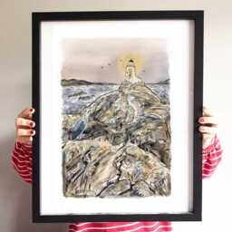 Be Grateful For The Journey Lighthouse Art Print/Greeting Card - thumbnail 1