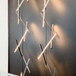 Wooden Chandelier - Dna Vertical Long Chandelier- Staircase Chandelier -Loft-Designer Lighting-Modern Lighting-Wooden-Modern-Wooden Deco - thumbnail 2