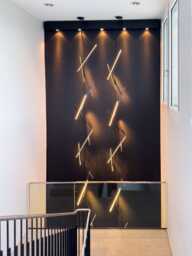 Wooden Chandelier - Dna Vertical Long Chandelier- Staircase Chandelier -Loft-Designer Lighting-Modern Lighting-Wooden-Modern-Wooden Deco - thumbnail 1