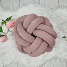 Large Light Blue Knot Pillow Scandinavian Baby Room Decor - thumbnail 2