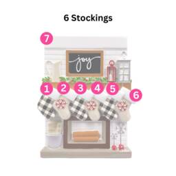 Personalized Christmas Stockings Ornament - Ceramic Fireplace Hanging Decor - thumbnail 4