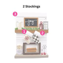 Personalized Christmas Stockings Ornament - Ceramic Fireplace Hanging Decor - thumbnail 3