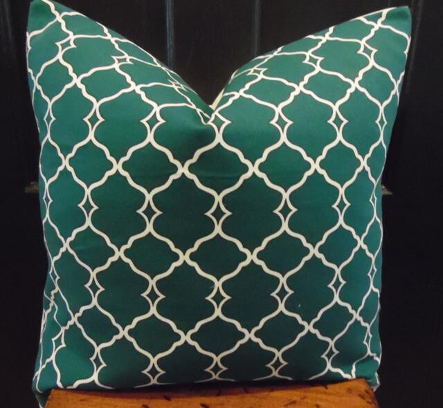 Teal Pillows.lattice Print.decor Prints.teal Pillow.throw Pillow.accent Pillow.toss Pillow.spring Decor.summer Decor.home Decor - image 1