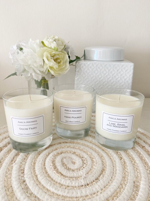 Luxury Hand Poured Candles - Glass Jar Gifts Birthday Christmas For Her Friendship Handmade Soy Wax Strong Scented - image 1