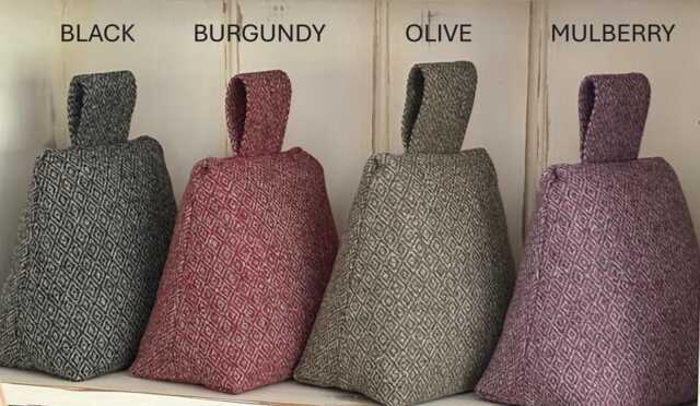 "Diamond Tweed Door Stops 100% Pure Wool 5 Colour Choices Country Style ""From The Mills" - image 1