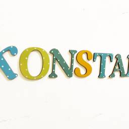 Personalized Wooden Name Sign, Nursery Wall Decor, Baby Room Letters - thumbnail 2