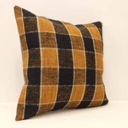 Kilim Pillow, Sofa Pillow Boho Pillow, Handwoven Pillow, 18x18 - 45x45 cm Minimalist Decorative Pillow, Cushion Cover Throw Pillow 4Kbf-498 - thumbnail 2